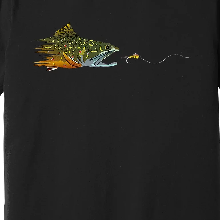 Fly Fishing Brook Trout Dry Fly Tying Fisherman Premium T-Shirt