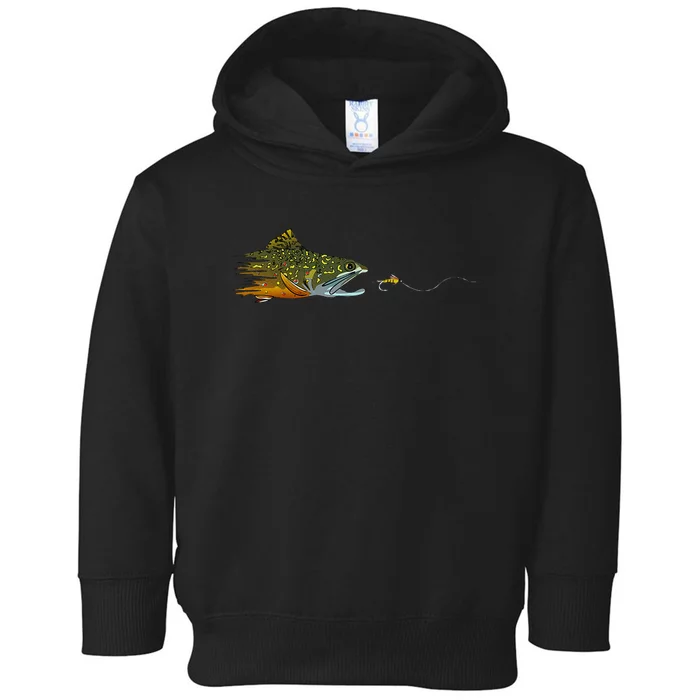 Fly Fishing Brook Trout Dry Fly Tying Fisherman Toddler Hoodie