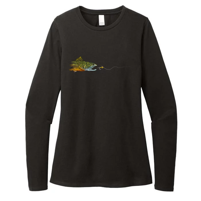 Fly Fishing Brook Trout Dry Fly Tying Fisherman Womens CVC Long Sleeve Shirt