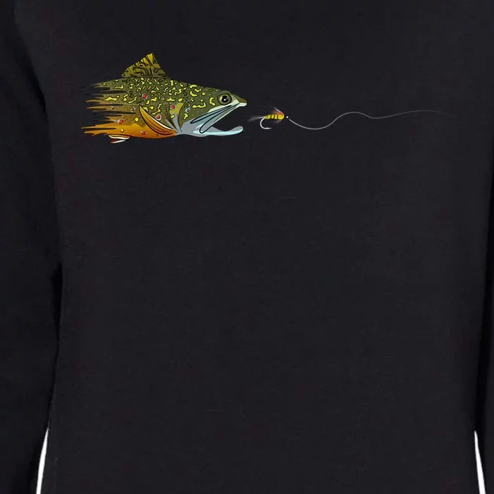 Fly Fishing Brook Trout Dry Fly Tying Fisherman Womens California Wash Sweatshirt