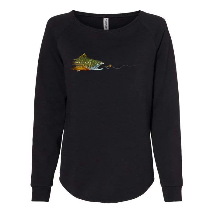 Fly Fishing Brook Trout Dry Fly Tying Fisherman Womens California Wash Sweatshirt