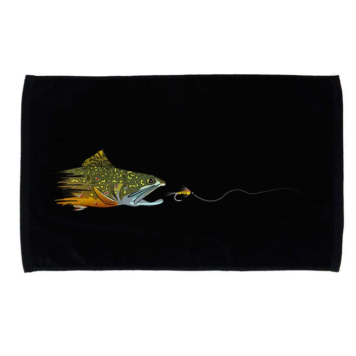 Fly Fishing Brook Trout Dry Fly Tying Fisherman Microfiber Hand Towel