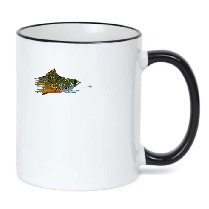 Fly Fishing Brook Trout Dry Fly Tying Fisherman Black Color Changing Mug