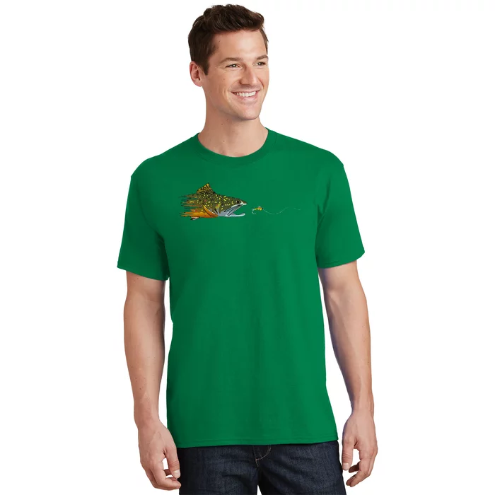 Fly Fishing Brook Trout Dry Fly Tying Fisherman T-Shirt