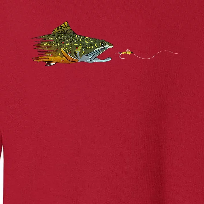 Fly Fishing Brook Trout Dry Fly Tying Fisherman Toddler Sweatshirt