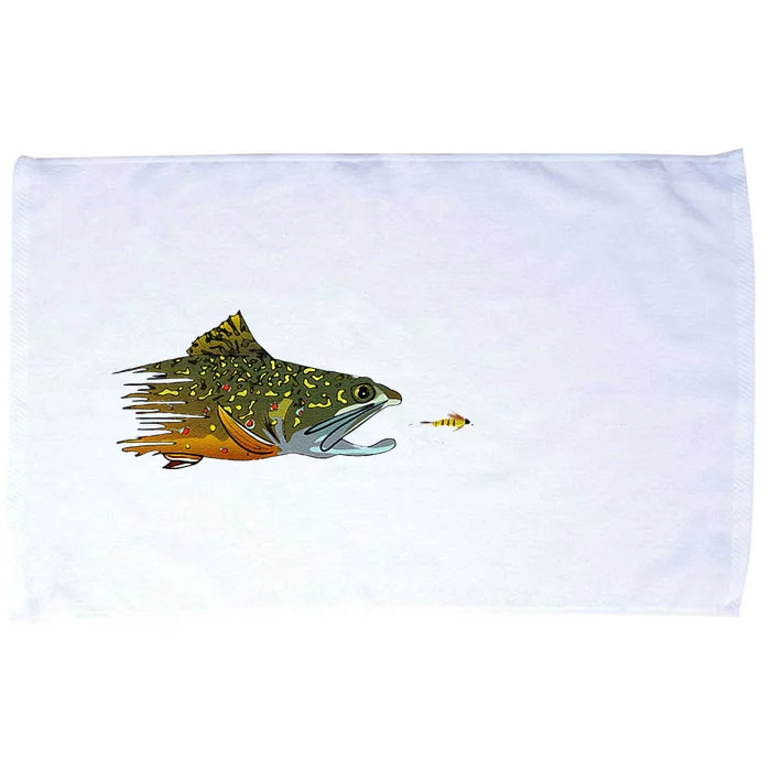 Fly Fishing Brook Trout Dry Fly Tying Fisherman Microfiber Hand Towel