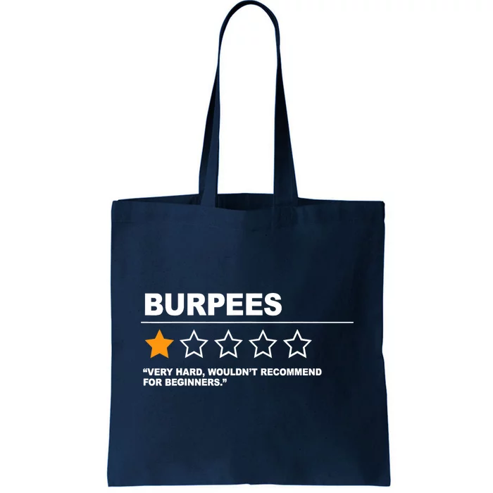 Funny Fitness Burpees Tote Bag