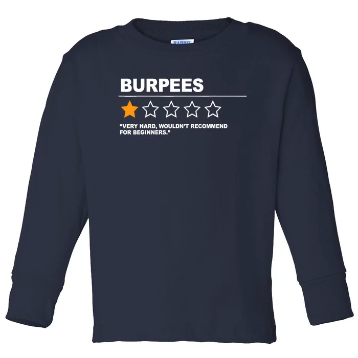 Funny Fitness Burpees Toddler Long Sleeve Shirt