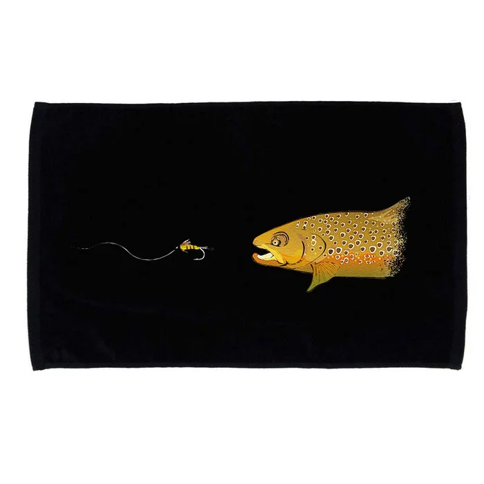 Fly Fishing Brown Trout Dry Fly Tying Microfiber Hand Towel