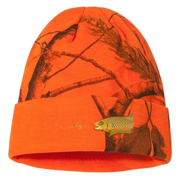 Fly Fishing Brown Trout Dry Fly Tying Kati - 12in Camo Beanie