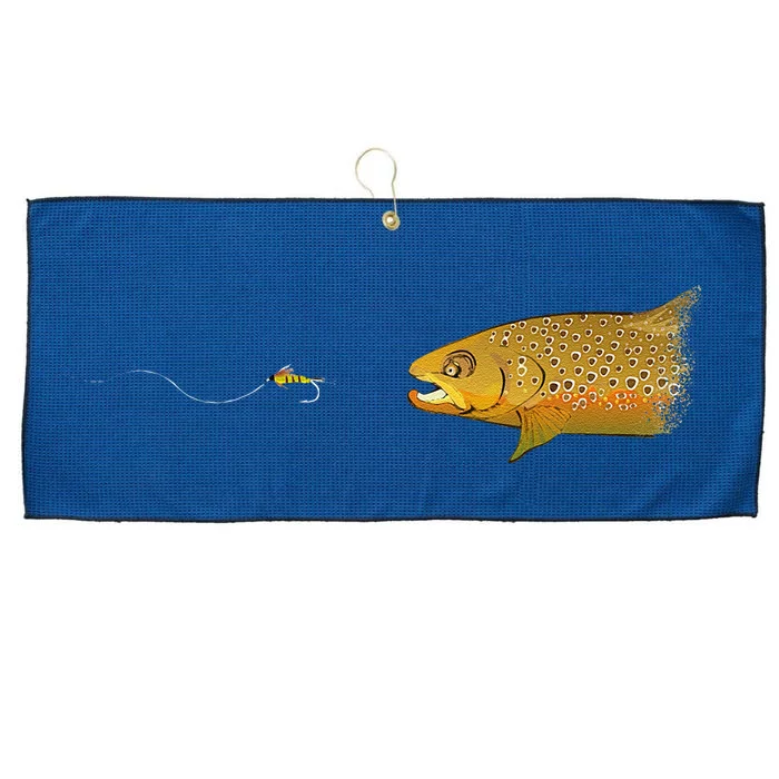 Fly Fishing Brown Trout Dry Fly Tying Large Microfiber Waffle Golf Towel