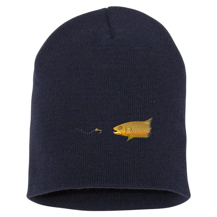 Fly Fishing Brown Trout Dry Fly Tying Short Acrylic Beanie