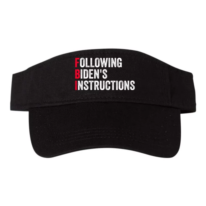 FBI Following Bidens Instructions Apparel Valucap Bio-Washed Visor