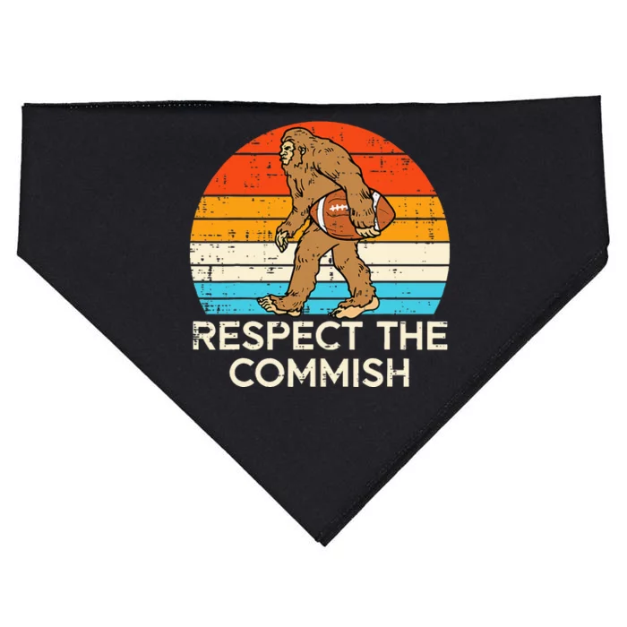 Fantasy Football Bigfoot Respect Commish Commisisoner USA-Made Doggie Bandana