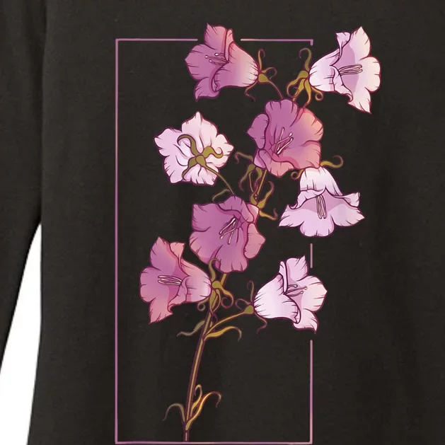 Floral Flower Bellflower Campanula Wildflower Womens CVC Long Sleeve Shirt