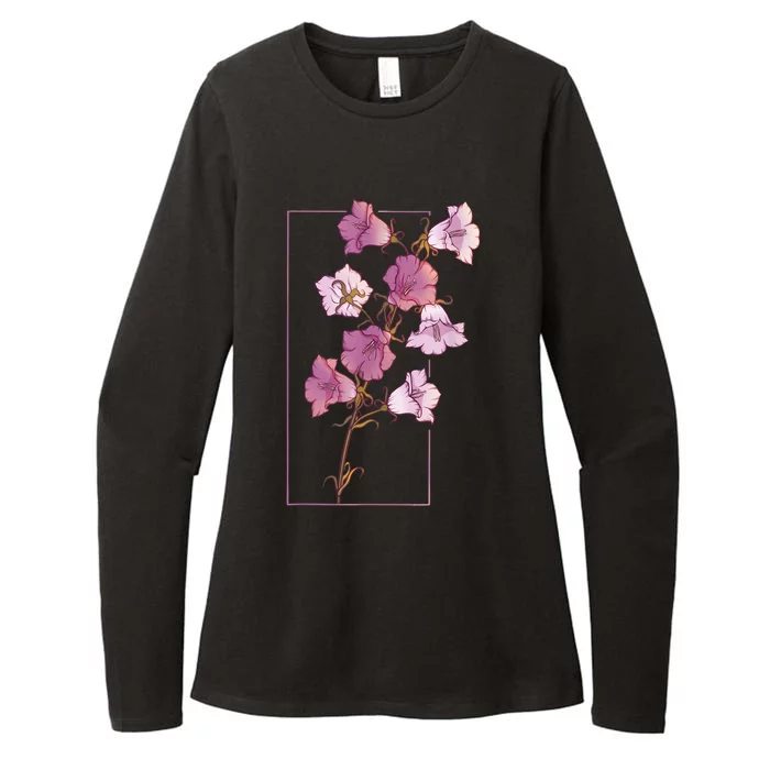 Floral Flower Bellflower Campanula Wildflower Womens CVC Long Sleeve Shirt