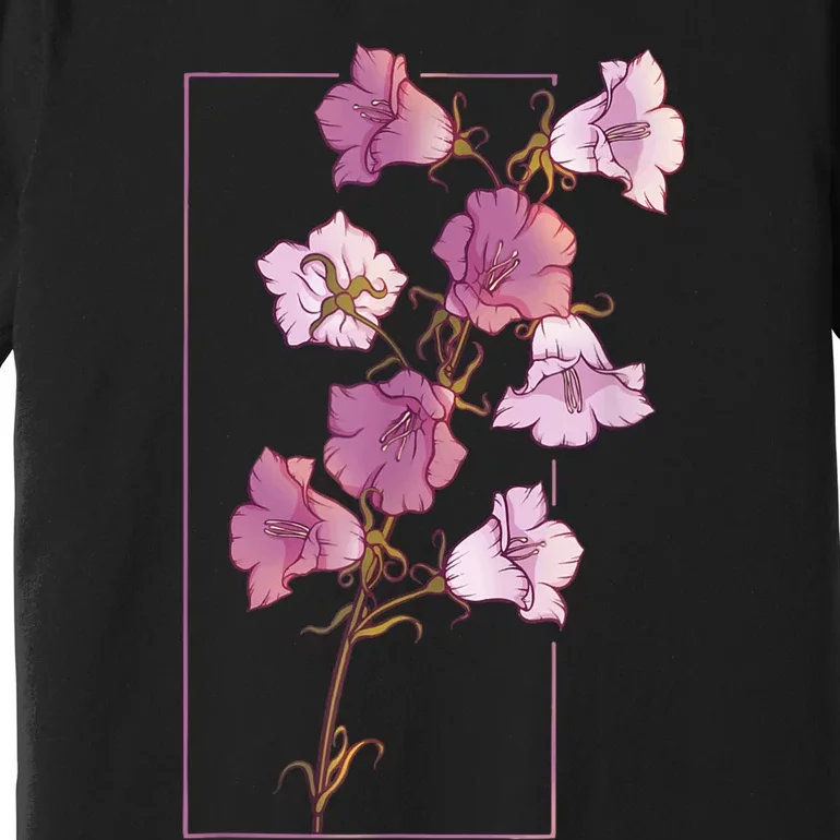 Floral Flower Bellflower Campanula Wildflower Premium T-Shirt