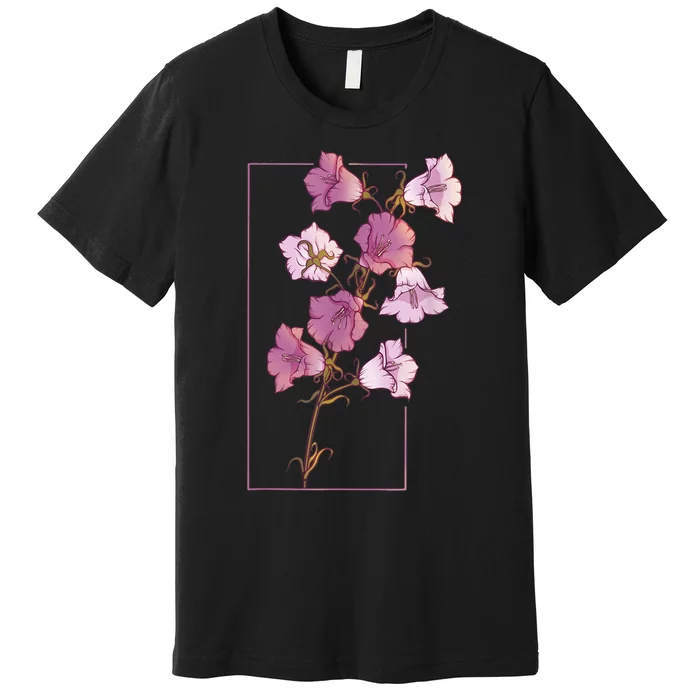 Floral Flower Bellflower Campanula Wildflower Premium T-Shirt