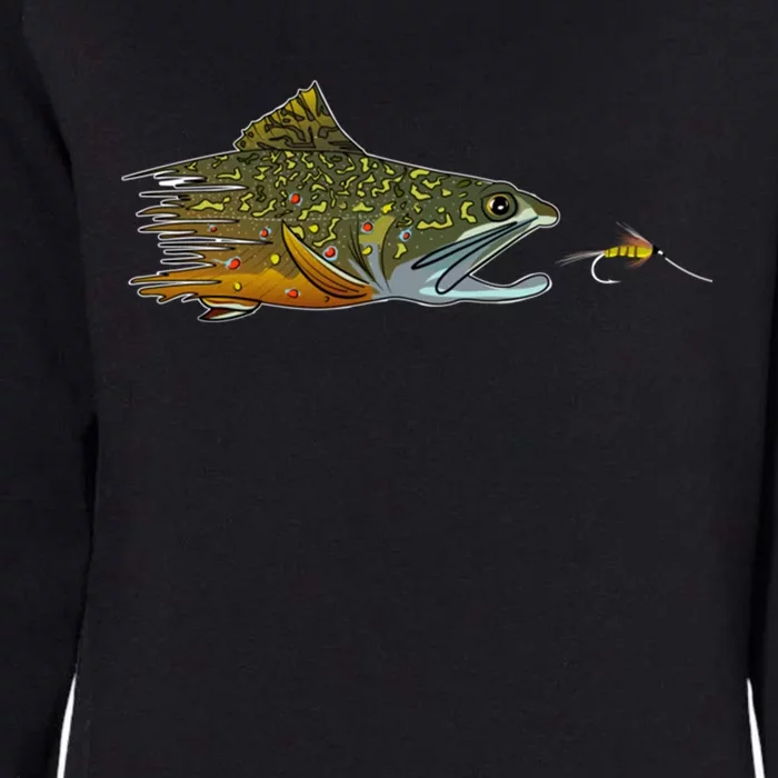 Fly Fishing Brook Trout Dry Fly Tying Fisher Gift Womens California Wash Sweatshirt