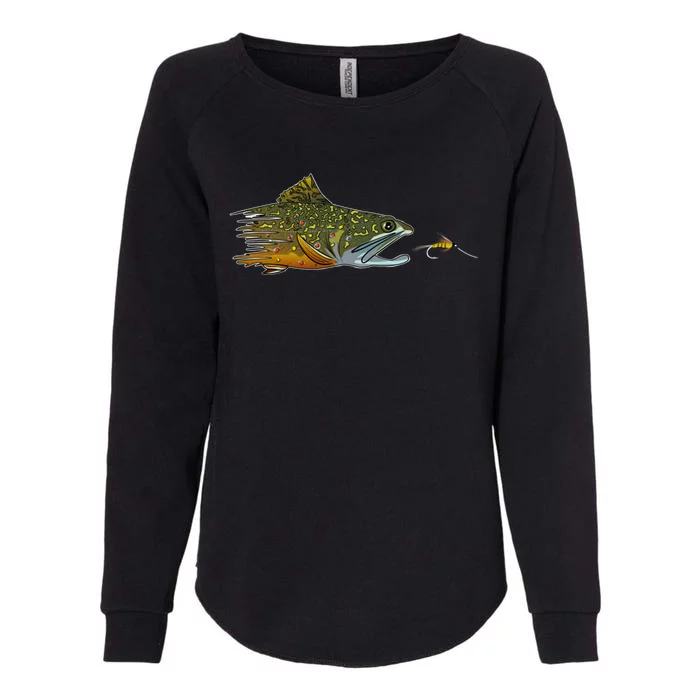 Fly Fishing Brook Trout Dry Fly Tying Fisher Gift Womens California Wash Sweatshirt