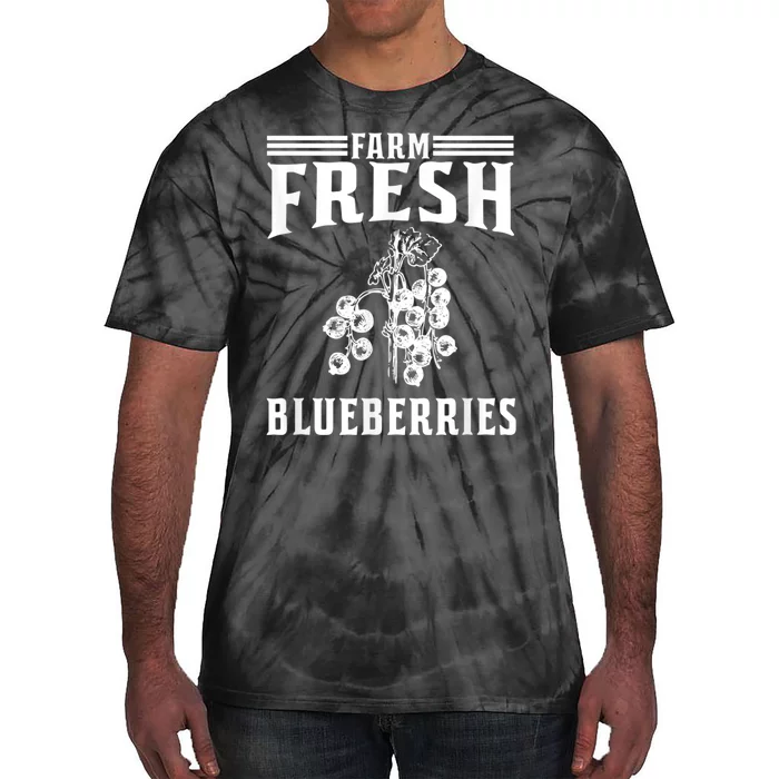 Farm Fresh Blueberries Gift Blueberry Farmer Tie-Dye T-Shirt