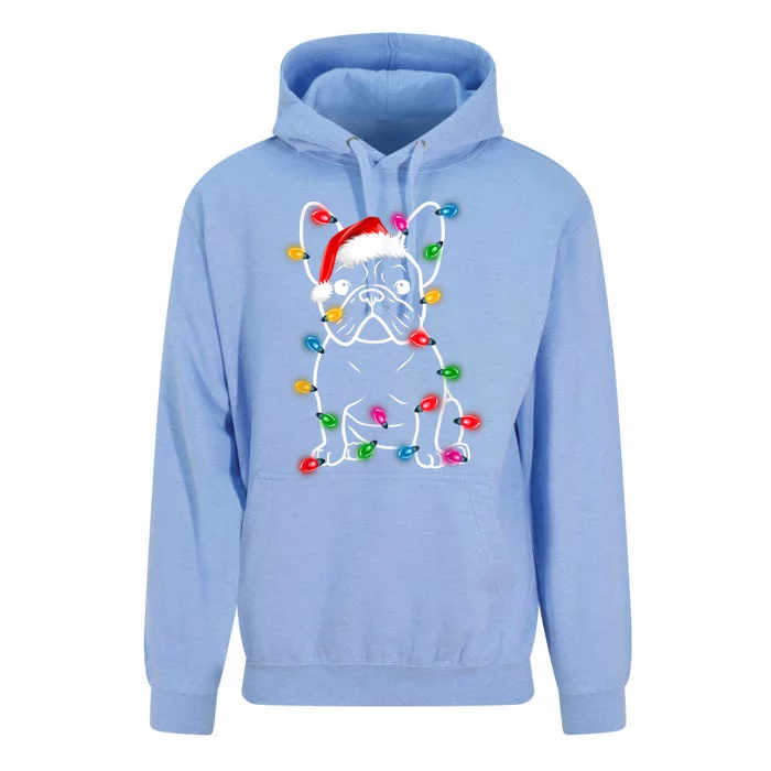 Funny French Bulldog Dog Tree Christmas Lights Xmas Unisex Surf Hoodie