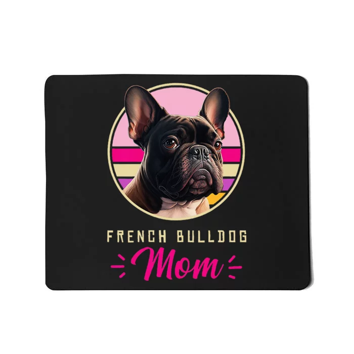 Funny French Bulldog Retro Outfits Clothes Frenchie Dog Mom Mousepad