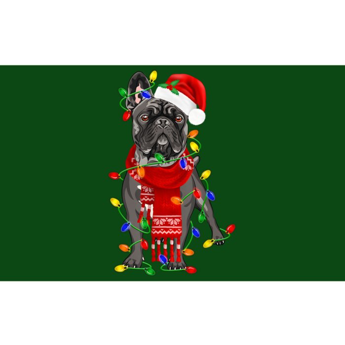 Funny French Bulldog Dog Tree Christmas Lights Xmas Pajama Bumper Sticker