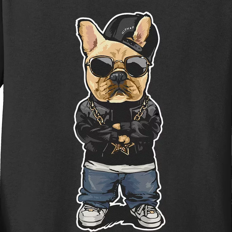 frenchie french bulldog frenchie mom dog pug bull Kids Long Sleeve Shirt