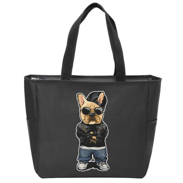 frenchie french bulldog frenchie mom dog pug bull Zip Tote Bag