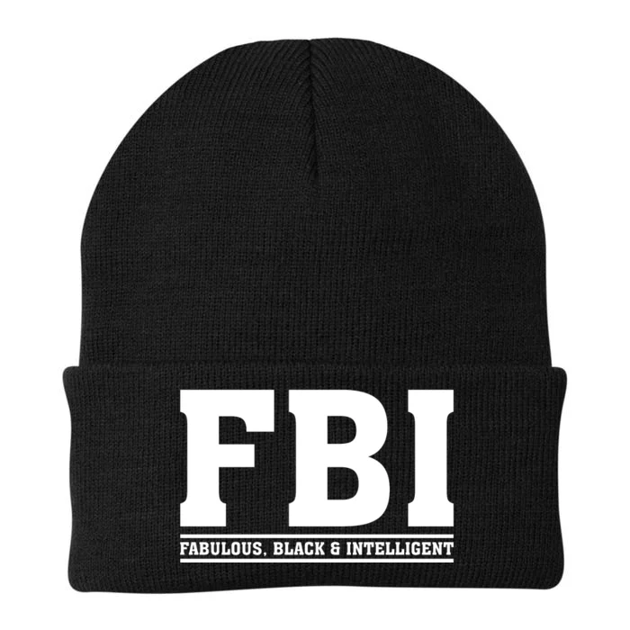 FBI Fabulous Black And Intelligent Knit Cap Winter Beanie