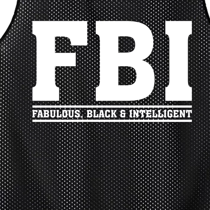 FBI Fabulous Black And Intelligent Mesh Reversible Basketball Jersey Tank