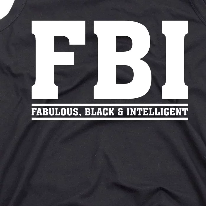 FBI Fabulous Black And Intelligent Tank Top