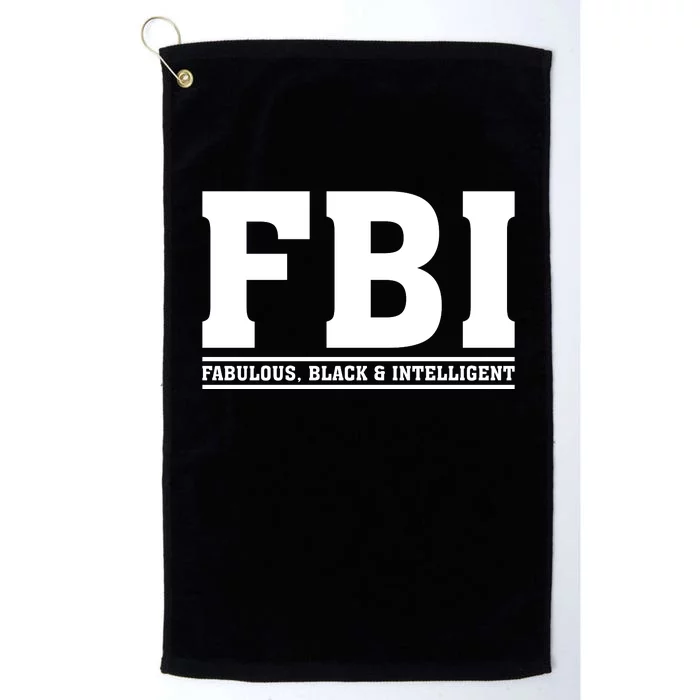 FBI Fabulous Black And Intelligent Platinum Collection Golf Towel