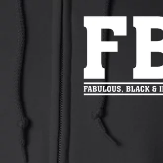 FBI Fabulous Black And Intelligent Full Zip Hoodie