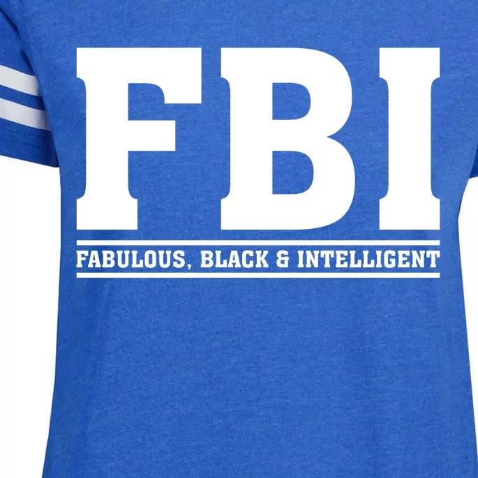 FBI Fabulous Black And Intelligent Enza Ladies Jersey Football T-Shirt