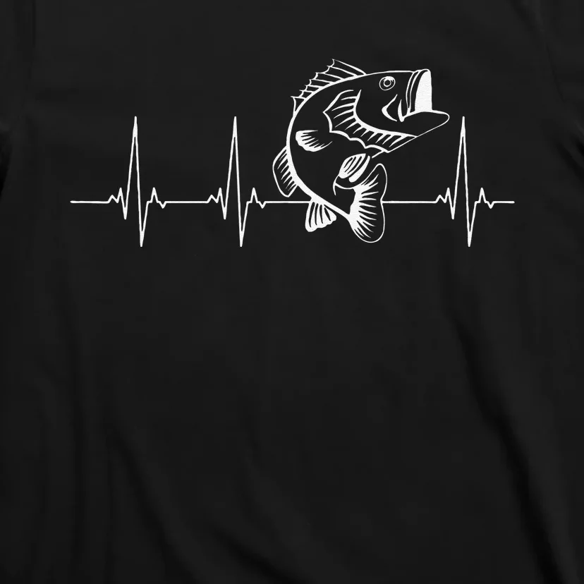 Funny Fishing Bass Heartbeat T-Shirt