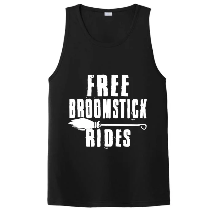 Funny Free Broomstick Rides Halloween Witch Wizard Performance Tank