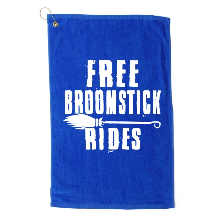 Funny Free Broomstick Rides Halloween Witch Wizard Platinum Collection Golf Towel