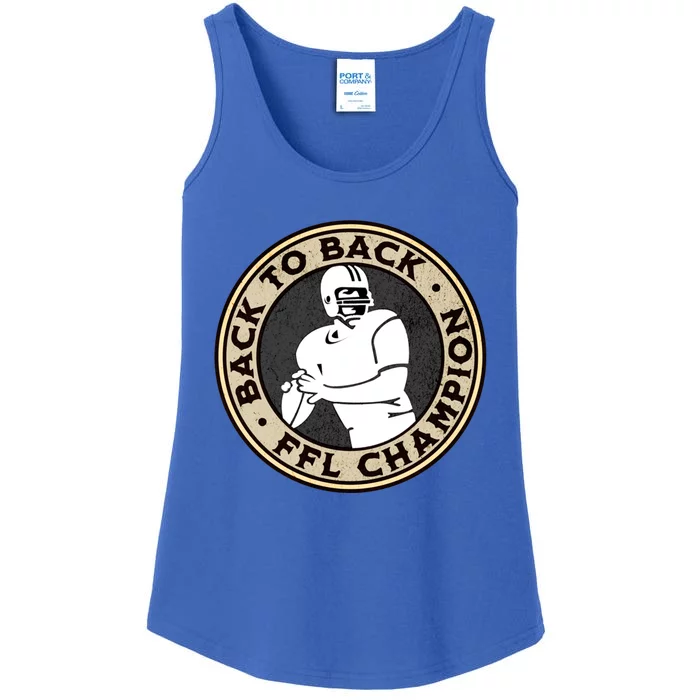 Fantasy Football Back To Back Champs Ffl League Winner Great Gift Ladies Essential Tank