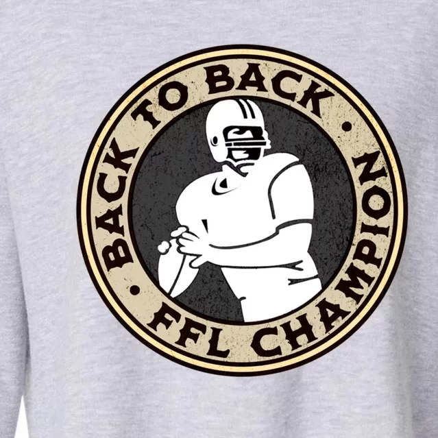 Fantasy Football Back To Back Champs Ffl League Winner Great Gift Cropped Pullover Crew