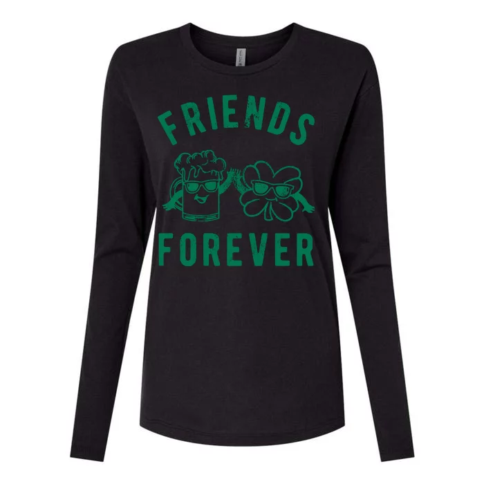 FRIENDS FOREVER BEER AND CLOVER Womens Cotton Relaxed Long Sleeve T-Shirt