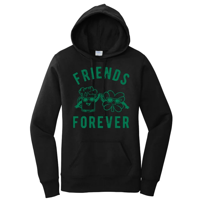 FRIENDS FOREVER BEER AND CLOVER Women's Pullover Hoodie