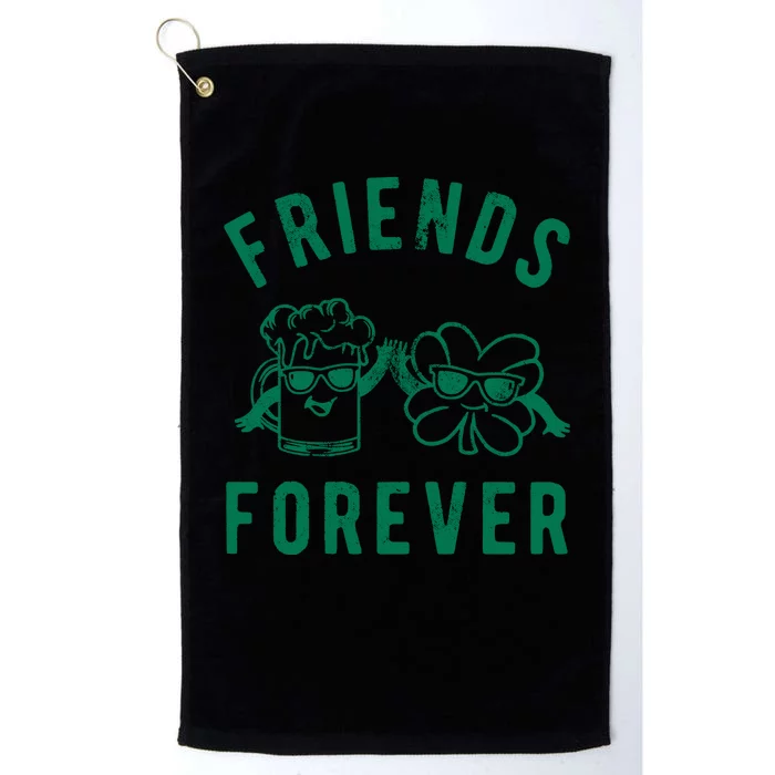 FRIENDS FOREVER BEER AND CLOVER Platinum Collection Golf Towel