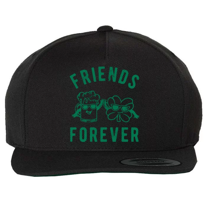 FRIENDS FOREVER BEER AND CLOVER Wool Snapback Cap