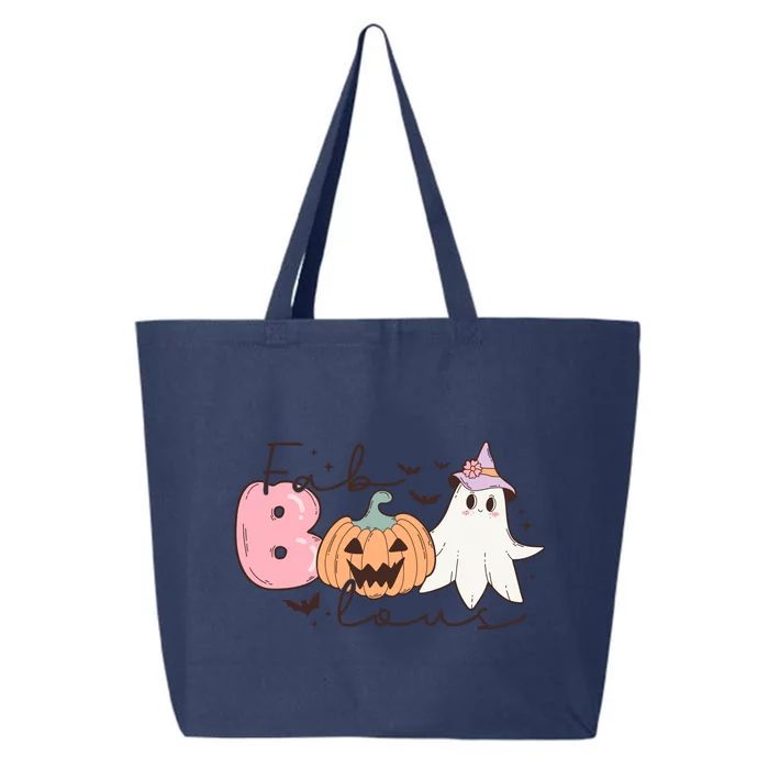 Funny Fab Boo Lous Pumpkin Halloween Retro Gift 25L Jumbo Tote