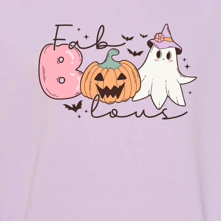 Funny Fab Boo Lous Pumpkin Halloween Retro Gift Garment-Dyed Sweatshirt