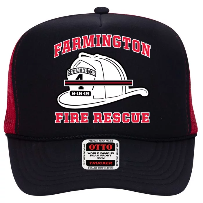 Farmington FiremenS Benevolent Association High Crown Mesh Trucker Hat