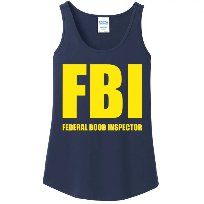 FBI Federal Boob Inspector Funny Saying Dad Joke Ladies Essential Tank