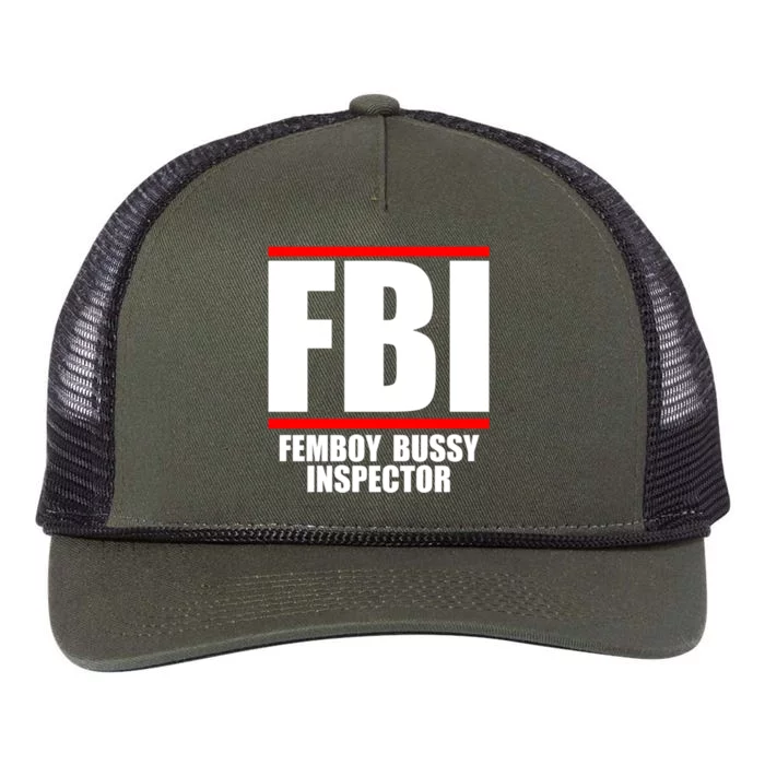 FBI Femboy Bussy Inspector Retro Rope Trucker Hat Cap